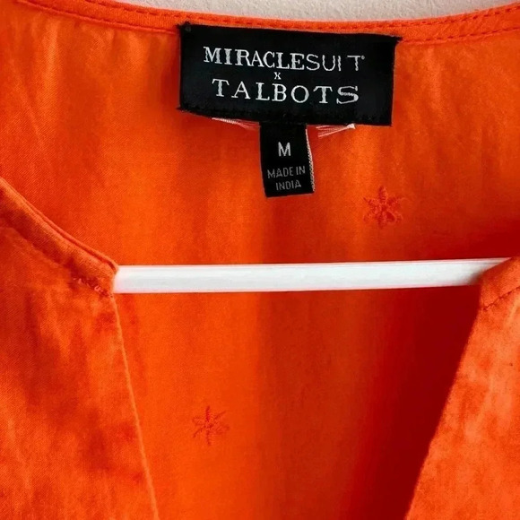 Miraclesuit x Talbot’s Eyelet Tunic Cover-Up, Orange, Swimwear, Size Medium - Picture 7 of 15